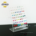 Jinbao Limpar acrílico brinco display stands pequeno plexiglass jóias exibição riser